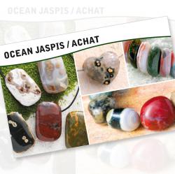Ocean Achat Jaspis Steine Karte